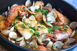 57. Gambas Con Salsa De Ostras