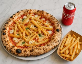 Margherita con Patatine + Patatine + Bibita a Scelta
