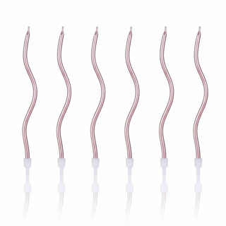 Velas espiral largas rosadas