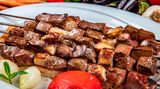 Печень на шампурах