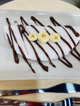 Tapioca banana com nutella 