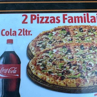 Menú 2 Pizzas Familiar 