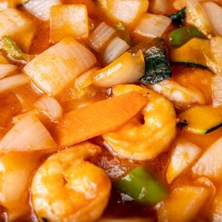 gambas con salsa picante