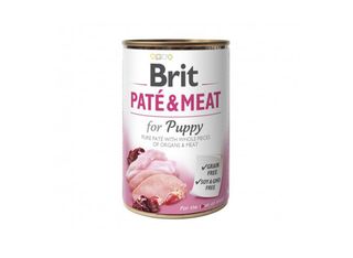 Brit Pate&Meat Puppy пастет за подрастващи  от пилешко и пуйка (400г)