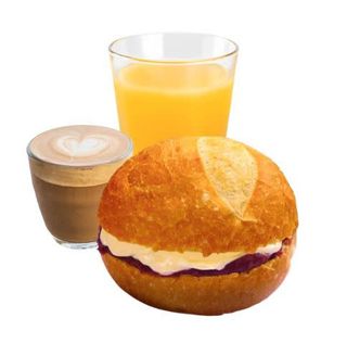 Desayuno pan con frijoles 