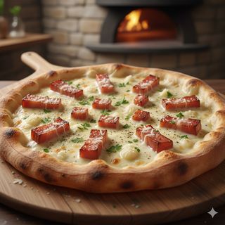 Pizza Carbonara con Pavo