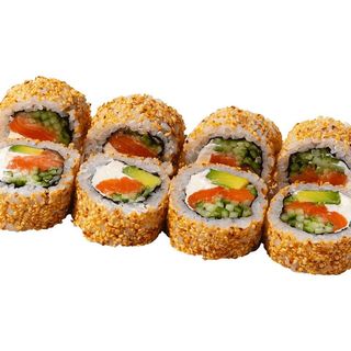 Kalifornia w sezamie z łososiem