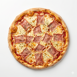 Pizza jamón y queso (28 cm.)