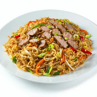 33. Fideos De Arroz Frito Con Cerdo