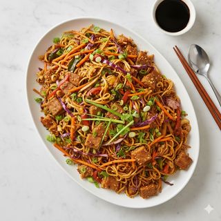 Kottu Parota/verdure e maiale