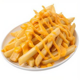 Patatas frita con queso feta