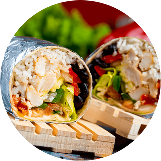 Burrito fajitas pollo