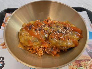 spicy  beef cheese ramen芝士汉堡肉火鸡面