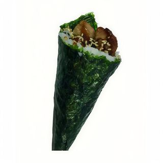 Temaki de anguila, aguacate y sésamo (1 pieza)