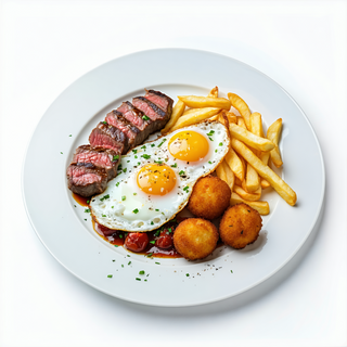 Filete De Lomo Y Huevos Fritos