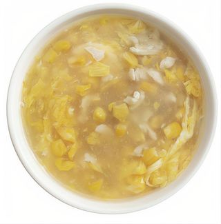 Zuppa di mais con pollo