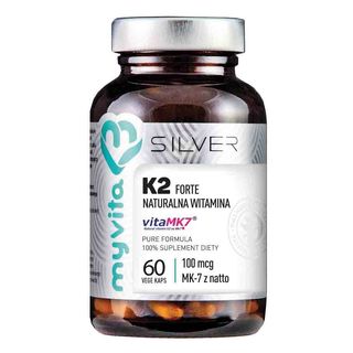 Witamina K2 Forte VitaMK-7 100mcg 60 kapsułek MyVita Silver Pure