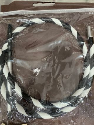 Manguera Cachimba negra y blanca de rayas 