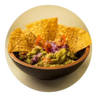 Guacamole con nachos sin gluten