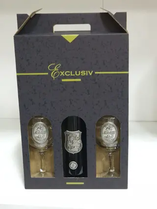 Set Sticla Vin Plus 2 Pahare