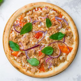 Pizza Atún, Espinacas Y Champiñones Mediana (28 cm.)