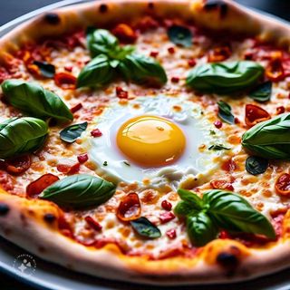 Pizza Cuatro Quesos Con Huevo (Grande) 33CM 