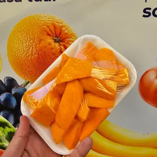 Zucca rossa in vaschetta 250 gr circa 