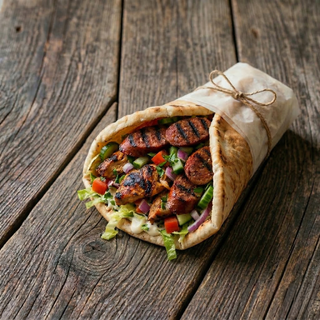 Chicken Shawarma With Double Sausage