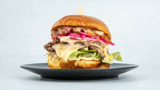 Purple Smash burger & pommes frites