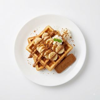 Biscoff Banana Waffles