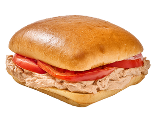 Pan Brioche de Paté de Atún y Tomate en Rodajas