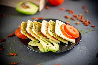 Caprese salad with avocado