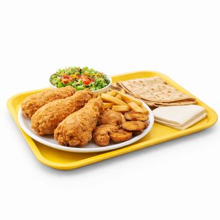 6 Pcs Chicken, Wedges, Plantain, Chapati & Salads