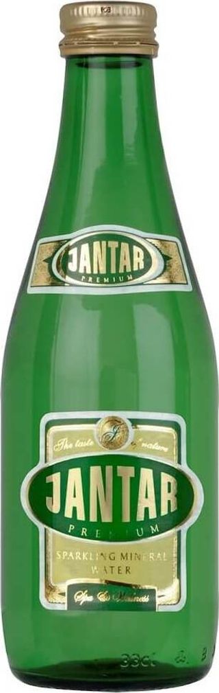 WODA ŹRÓDLANA ŚREDNIOZMINERALIZOWANA GAZOWANA SZKŁO 330 ml - JANTAR