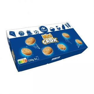 Galleta Sandwich Rellena Chocolate Mini Crok Crf 220 Gr.