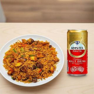 Suya Jollof rice + 1 Free Drink