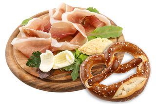 Brezel speck burro e fonduta