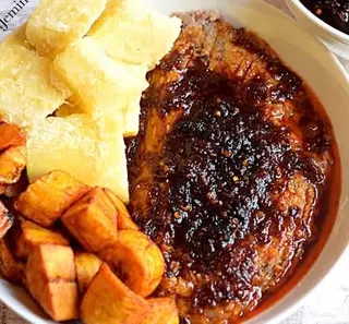 YAM X EWA AGOYIN X PLANTAIN X BEEF 