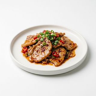 Carne di maiale saltata piccante