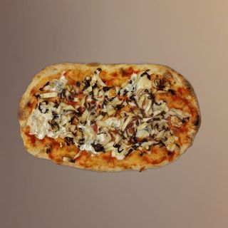 3-Pinsa Pomodoro, gorgonzola, noci, radicchio rosso