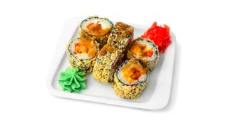 Темпура ролл с лососем терияки