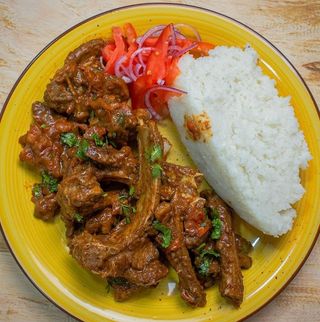 Beef ugali + soda