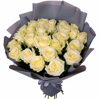 Букет"25 білих троянд"
