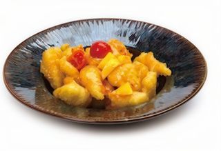 Lubina crujiente con salsa agridulce