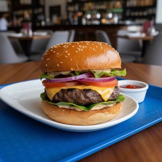 Classic beef or chicken burger