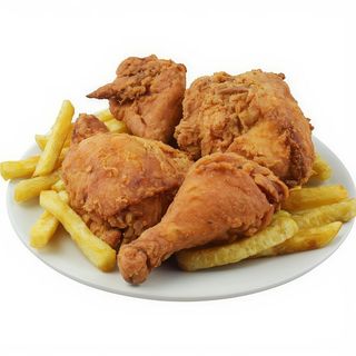 Medio Pollo Broaster con Patatas