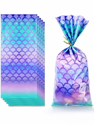Saco de presente padrão sereia