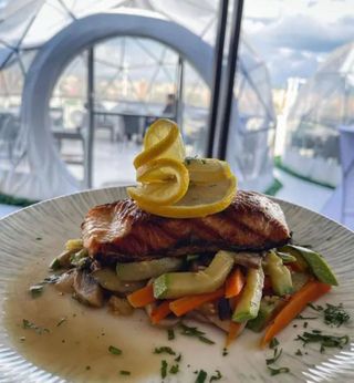 Somon mediteranean pe pat de legume julien