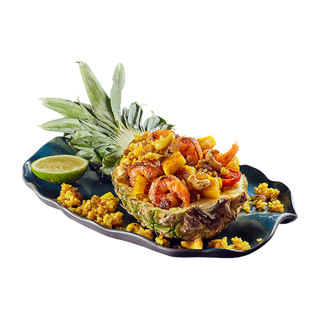 ОРИЗ В АНАНАС СЪС СКАРИДИ