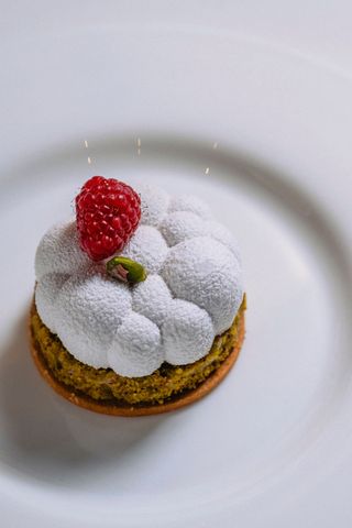 Prajitura Fistic si Zmeura 